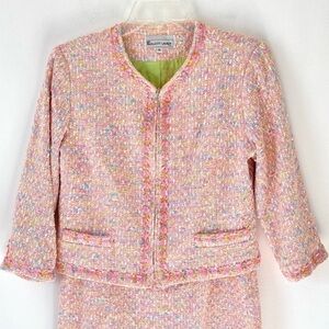 Vintage Elliott Lauren Vintage Pink Boucle Blzaer Jacket 6 Barbie